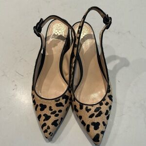 Vince Camuto Women’s Steffien Calf Hair Slingback Pump, size 10 M